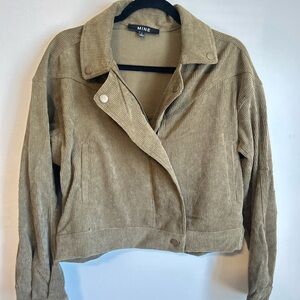 MINE Women's Green Corduroy Jacket